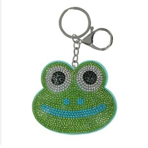 Frog Rhinestone Novelty Bling Keychain Bag charm